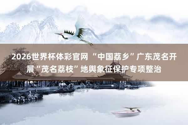 2026世界杯体彩官网 “中国荔乡”广东茂名开展“茂名荔枝”地舆象征保护专项整治