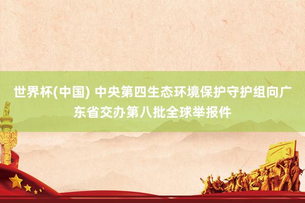 世界杯(中国) 中央第四生态环境保护守护组向广东省交办第八批全球举报件