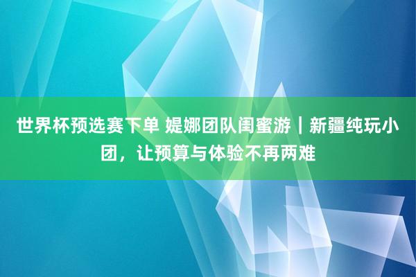 世界杯预选赛下单 媞娜团队闺蜜游｜新疆纯玩小团，让预算与体验不再两难