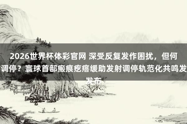 2026世界杯体彩官网 深受反复发作困扰，但何时调停？寰球首部瘢痕疙瘩缓助发射调停轨范化共鸣发布