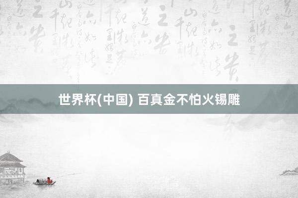 世界杯(中国) 百真金不怕火锡雕