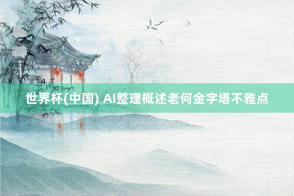 世界杯(中国) AI整理概述老何金字塔不雅点