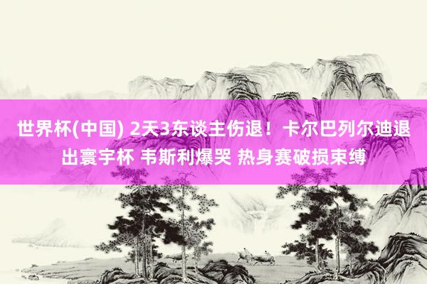 世界杯(中国) 2天3东谈主伤退!卡尔巴列尔迪退出寰宇杯 韦斯利爆哭 热身赛破损束缚
