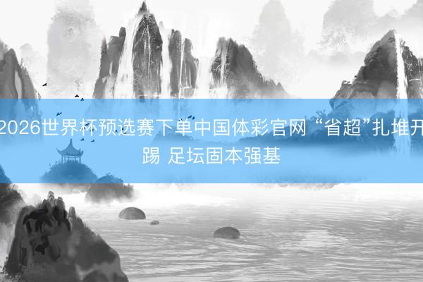 2026世界杯预选赛下单中国体彩官网 “省超”扎堆开踢 足坛固本强基